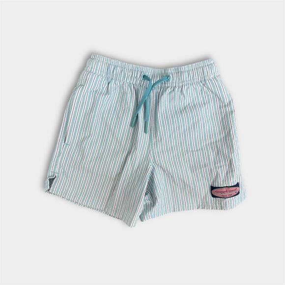 Vineyard Vines Boys Seersucker Chappy Swim Trunks 5T